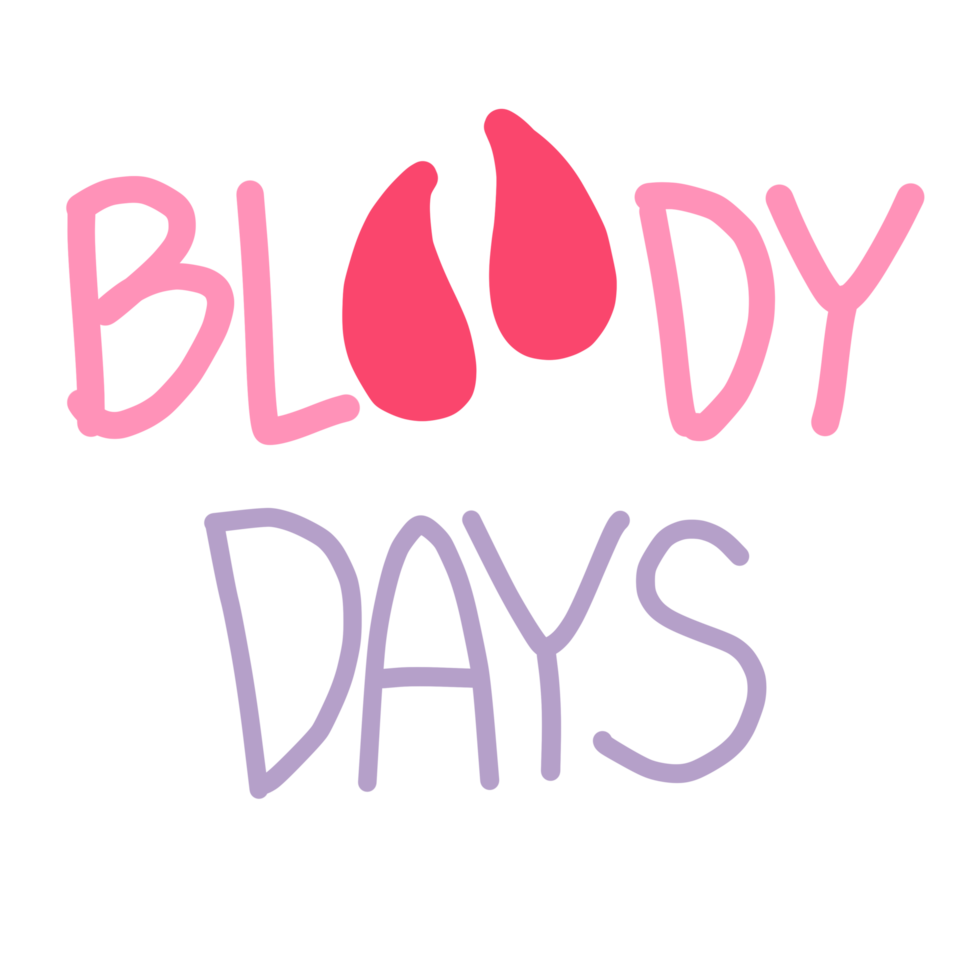 bloody days word png