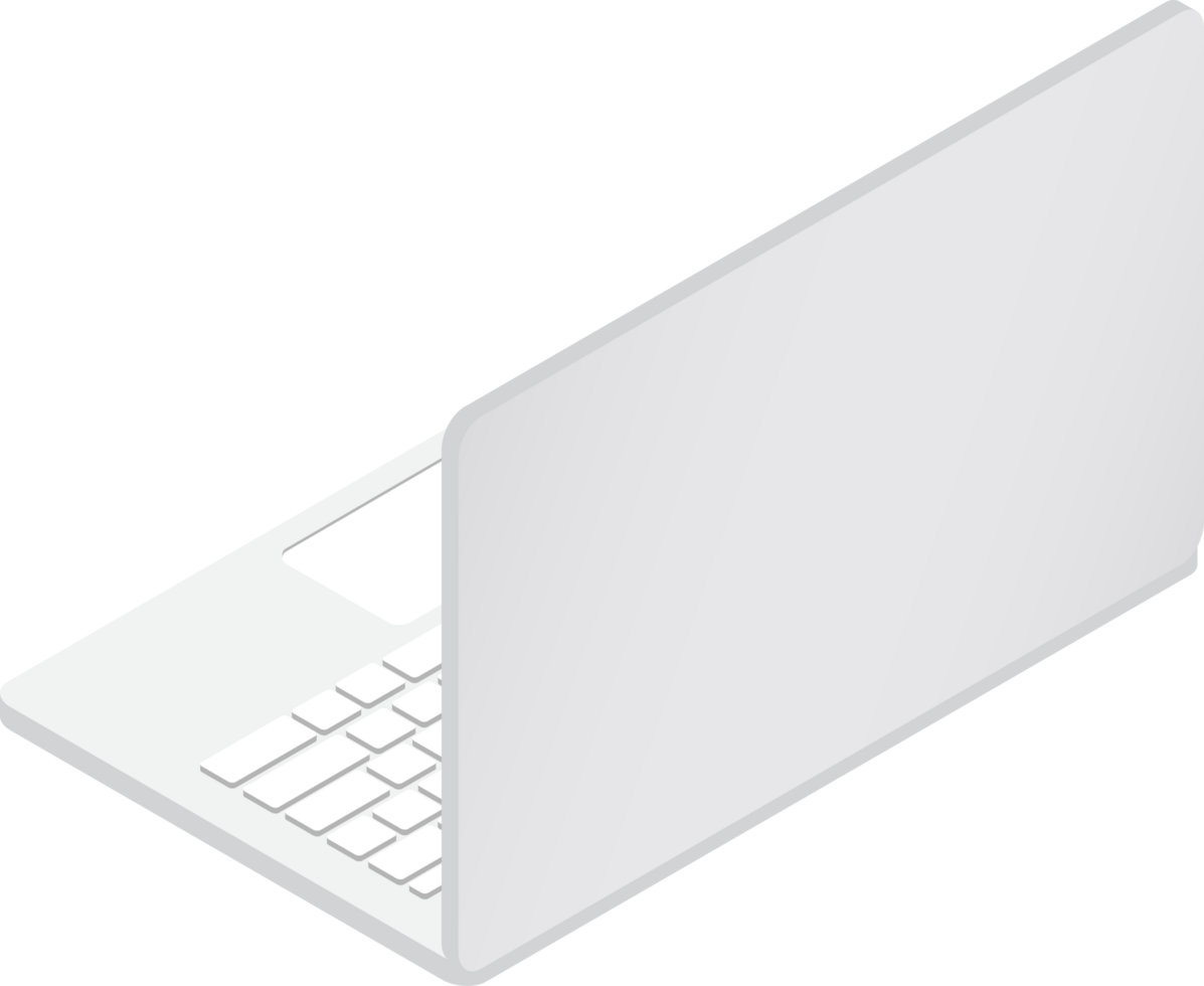 Isometric Laptop isolated. 3d png
