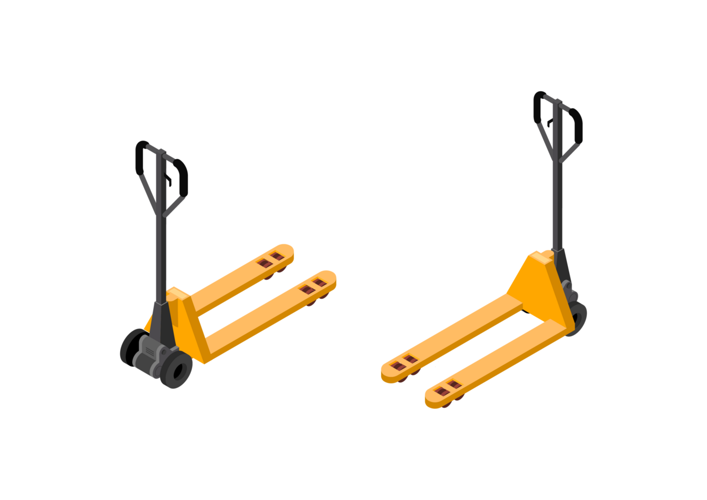 Hand pallet truck. Isometric png