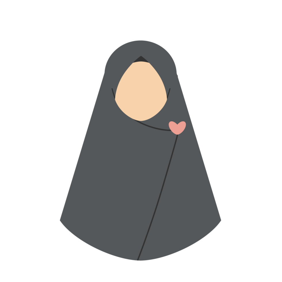 illustration of Muslimah character png