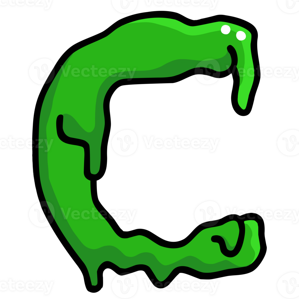 Alphabet C poison halloween png