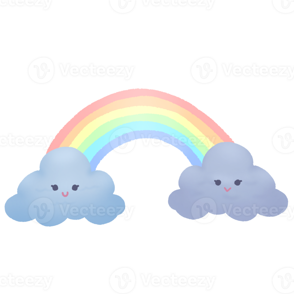 clouds and rainbow png