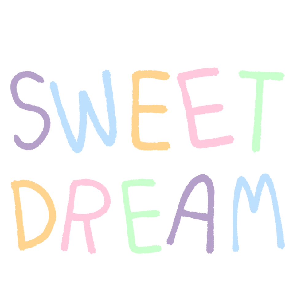sweet dream word png