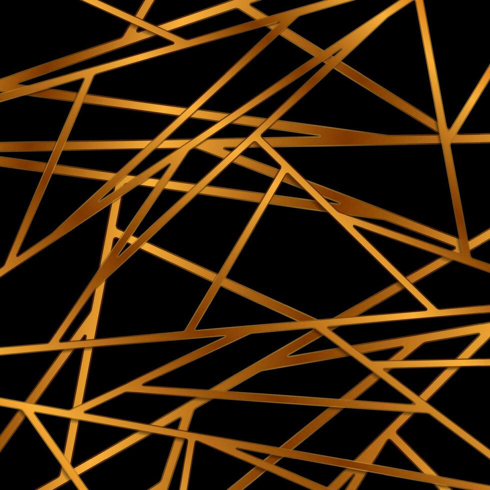 Luxury golden grid pattern abstract tech background vector
