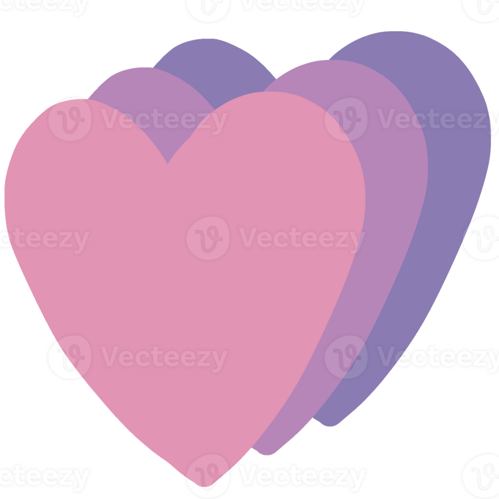 joli coeur violet png