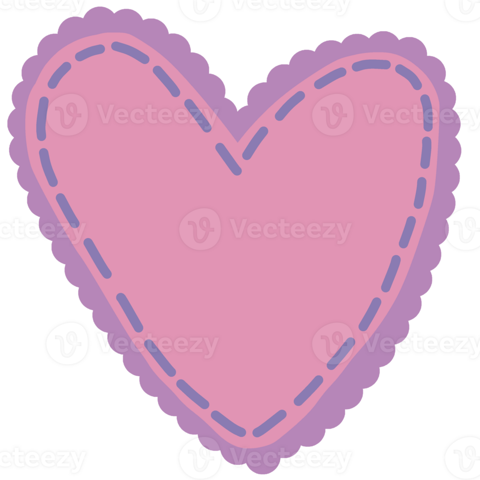 joli coeur violet png