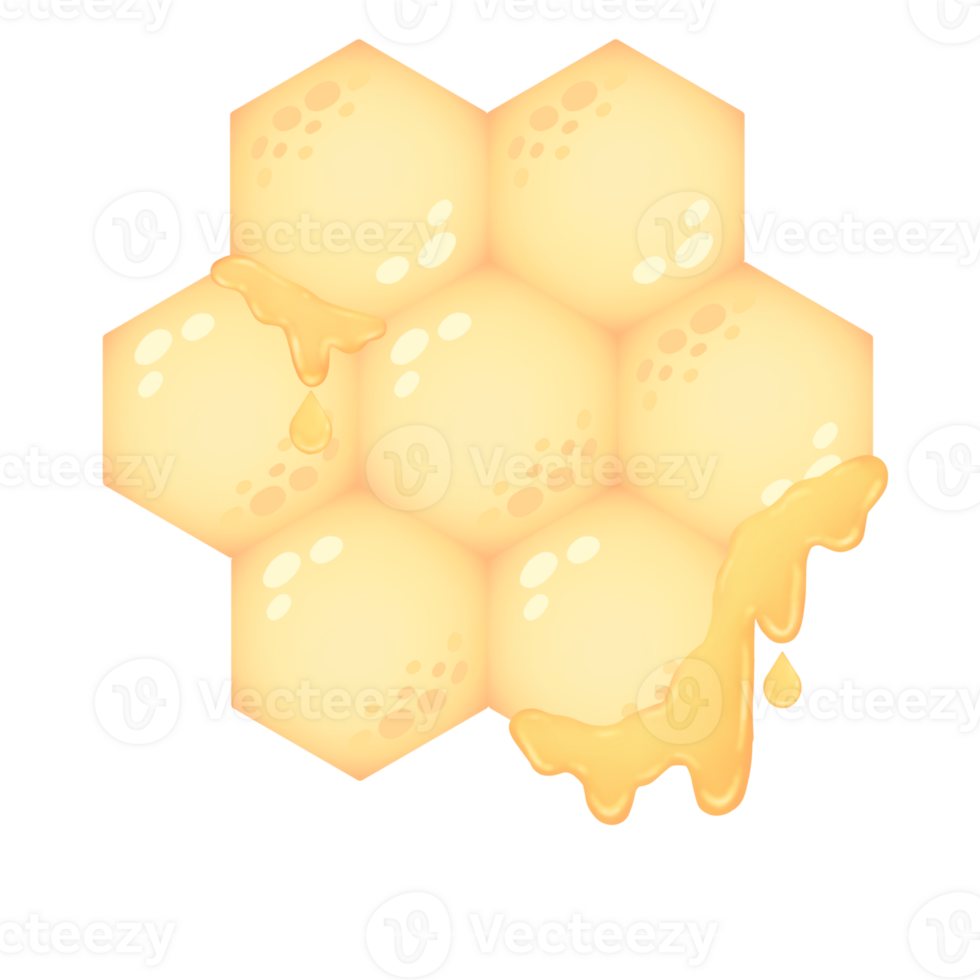 das hell Gelb Bienenwabe von ein wenig Biene. png