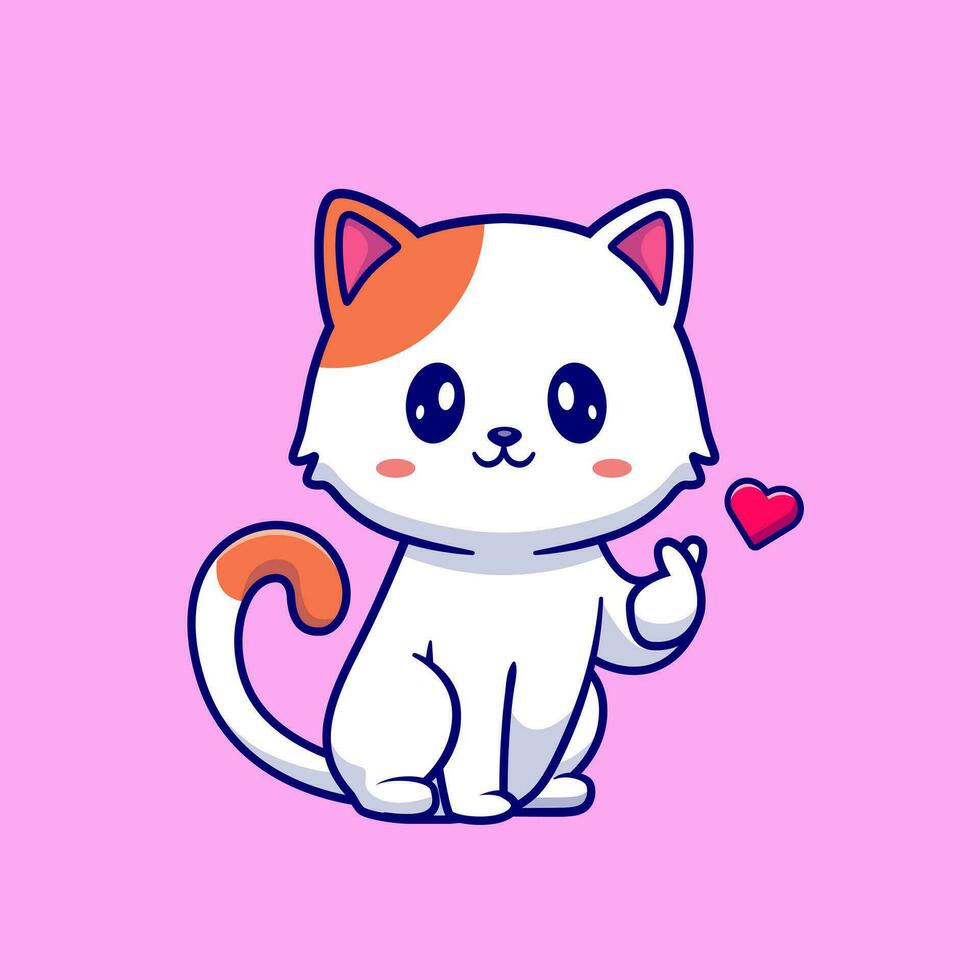 Cat Love Icon - Download in Flat Style