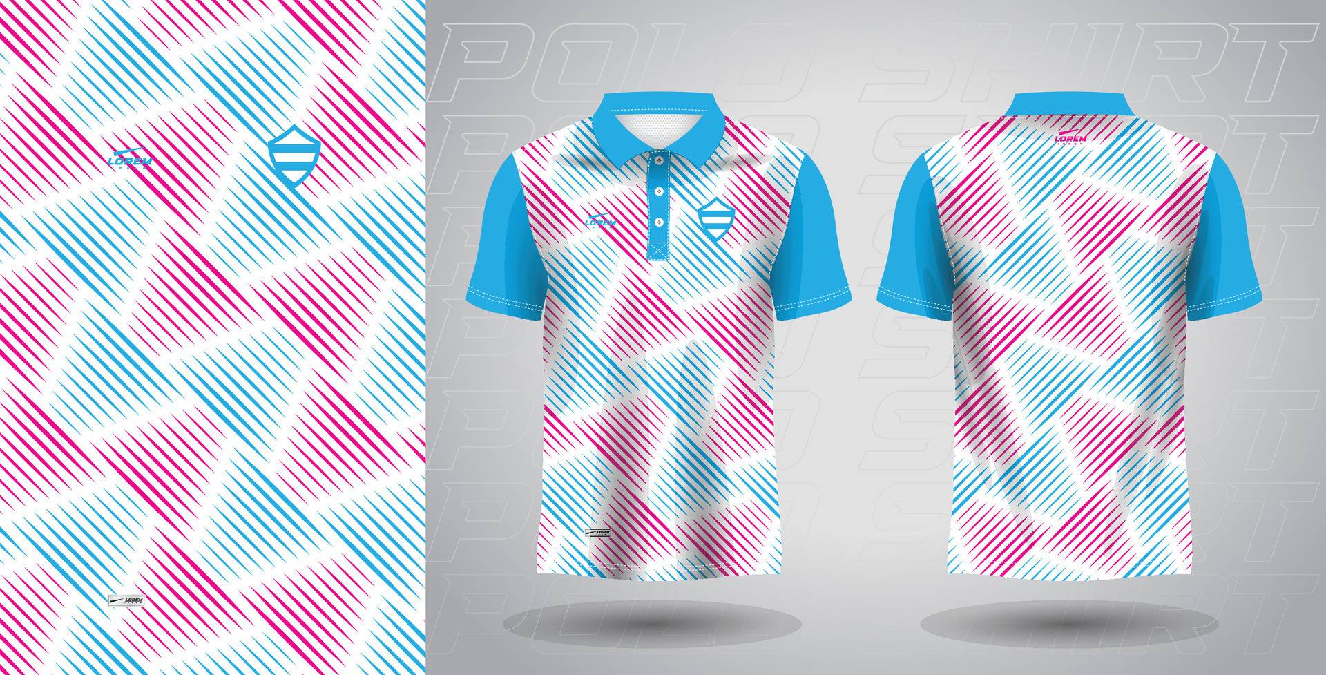 Premium Vector  Sports blue pink jersey template sport t shirt sublimation  design