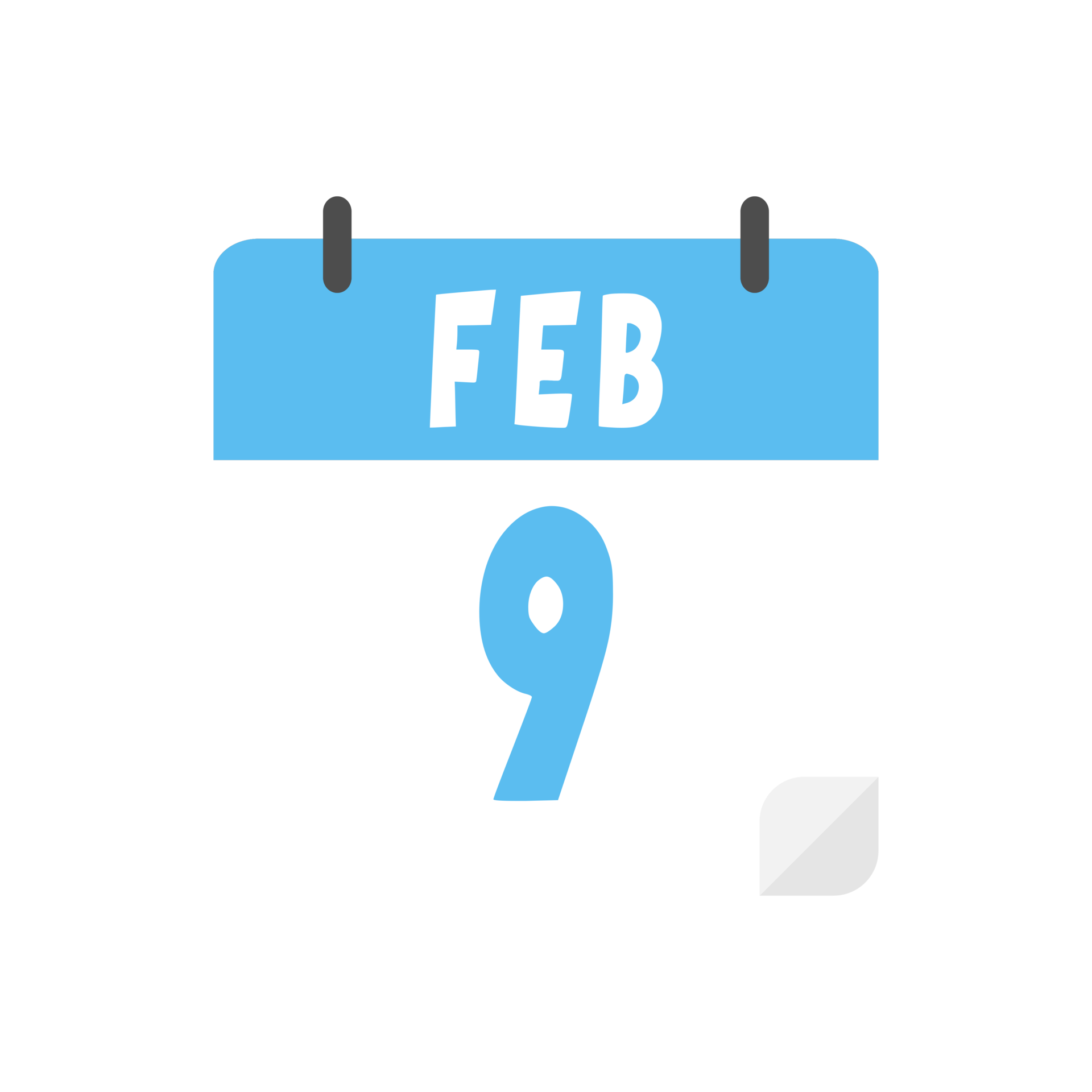 February 9th calendar icon on transparent background 28079720 PNG