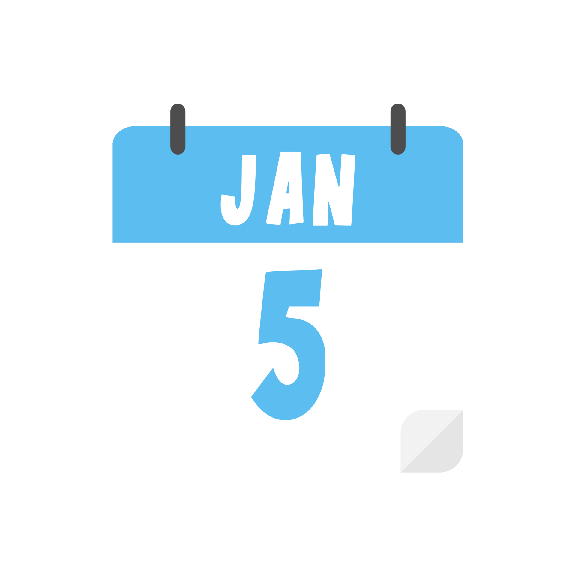 january 5th calendar icon on transparent background 28079745 PNG