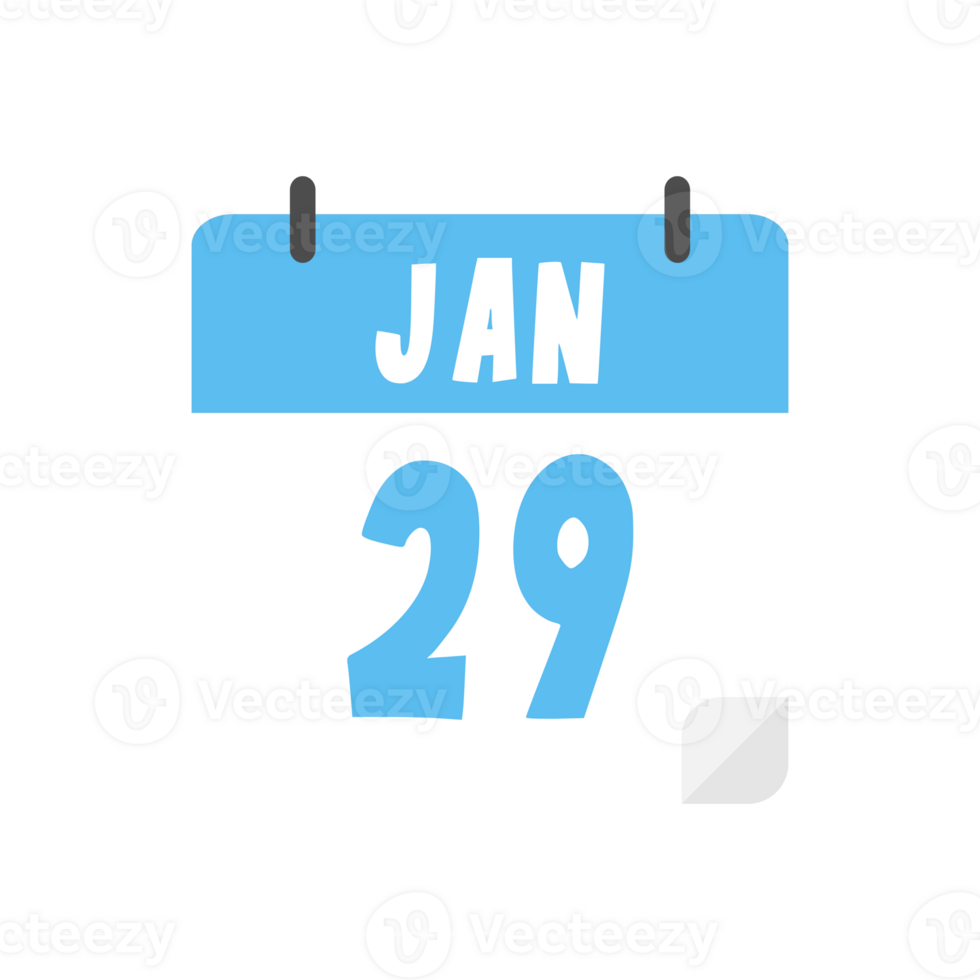 january 29th calendar icon on transparent background 28079750 PNG