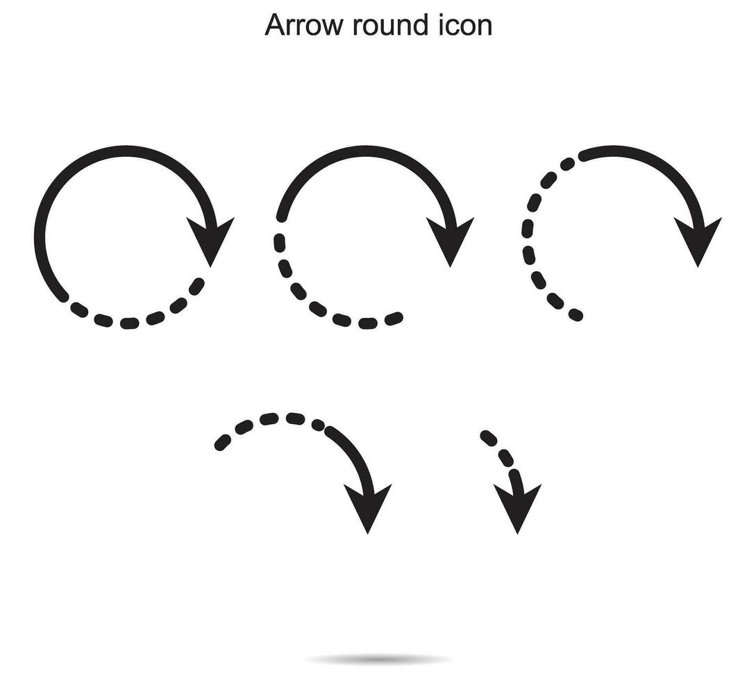 Arrow round icon, vector illustration.