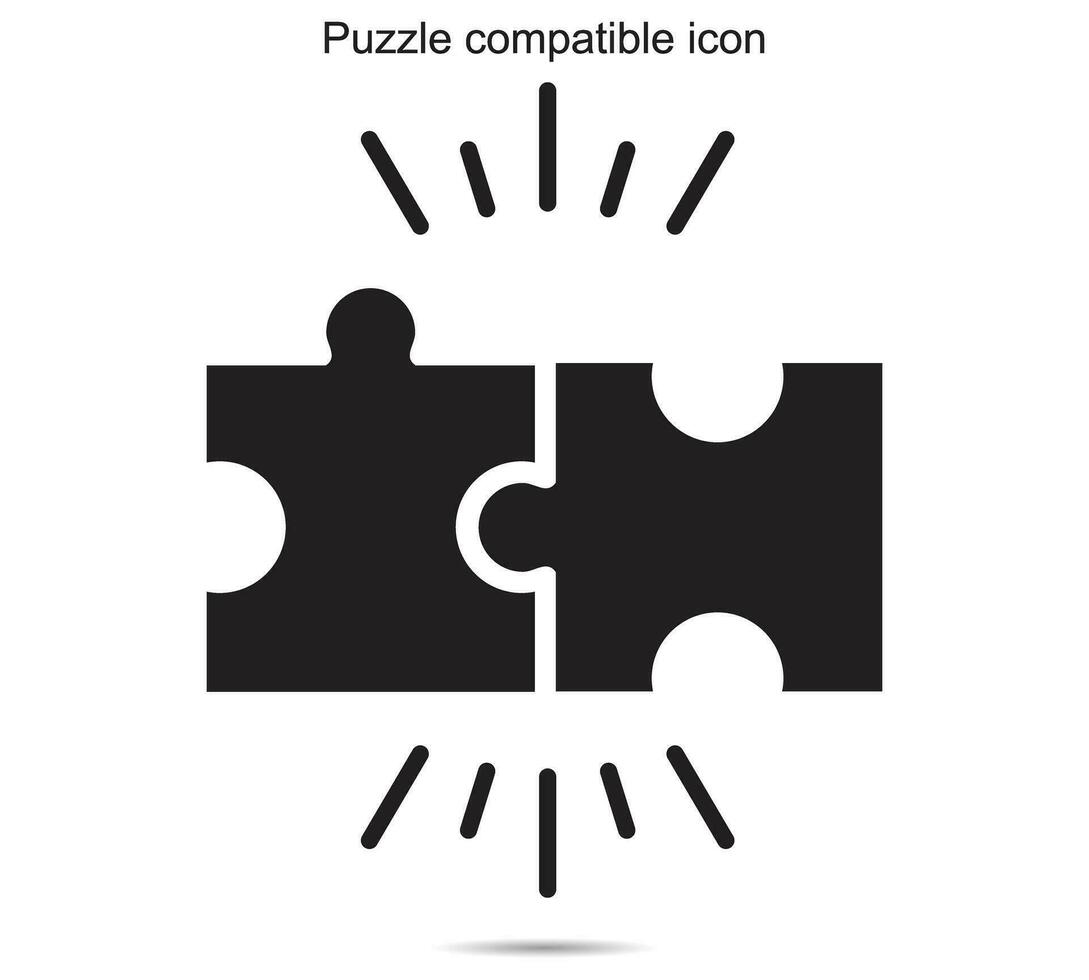 Puzzle compatible icon, vector illustration.