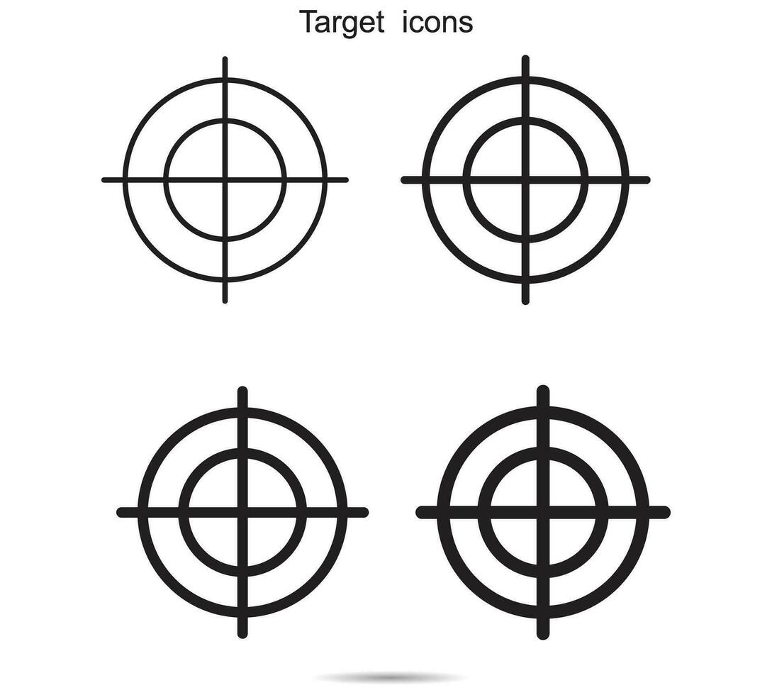 Target  icons, vector illustration.