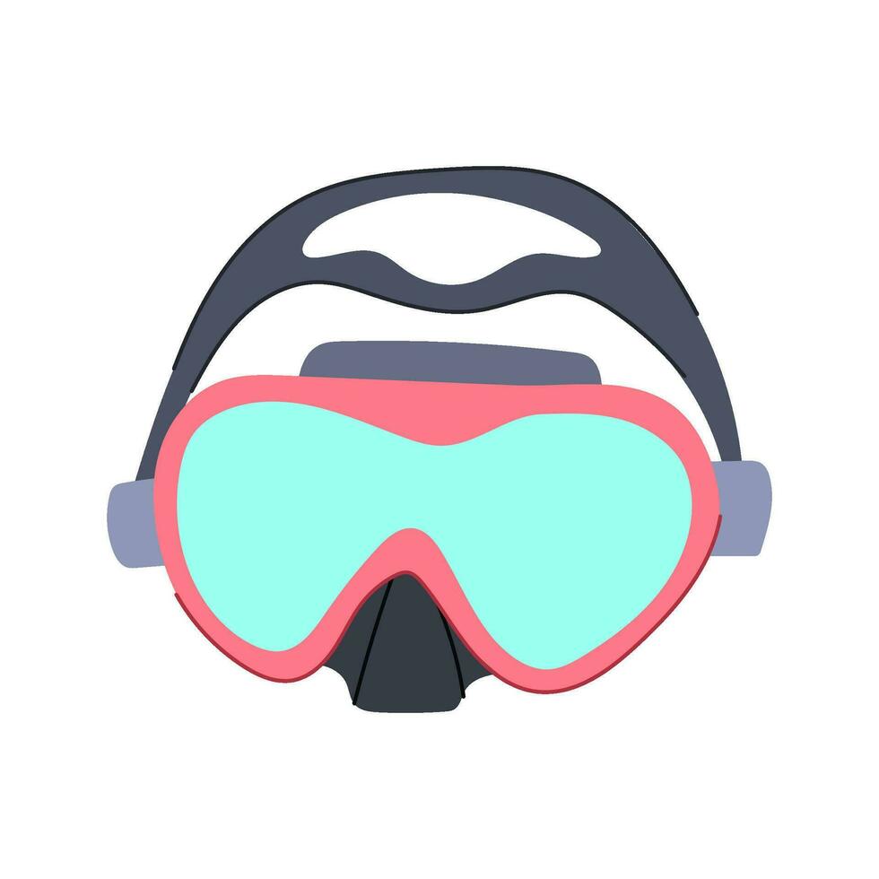 sea diving mask cartoon vector illustration