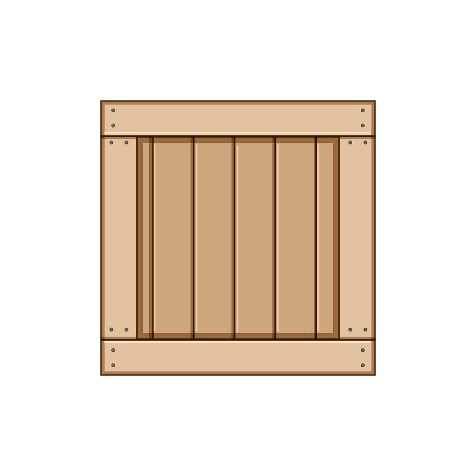 packaging wooden crate cartoon vector illustration