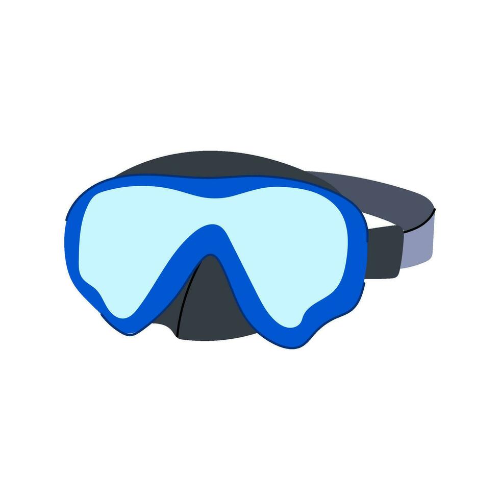 scuba diving mask cartoon vector illustration