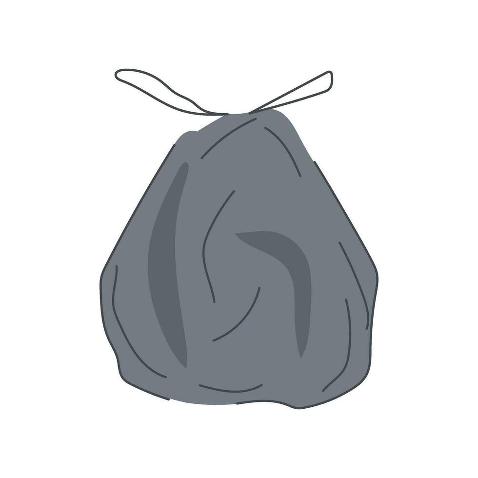 plastic trash bag cartoon vector illustration