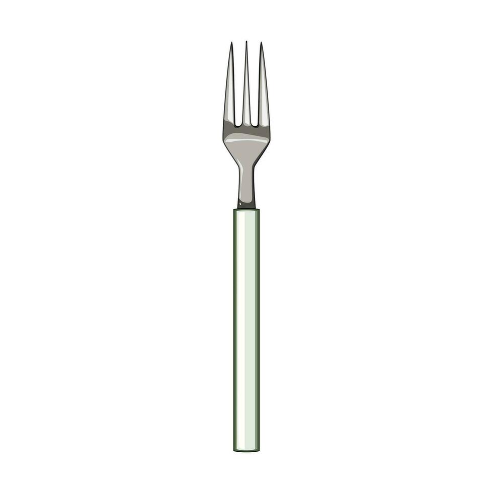 plate fork cartoon vector illustration