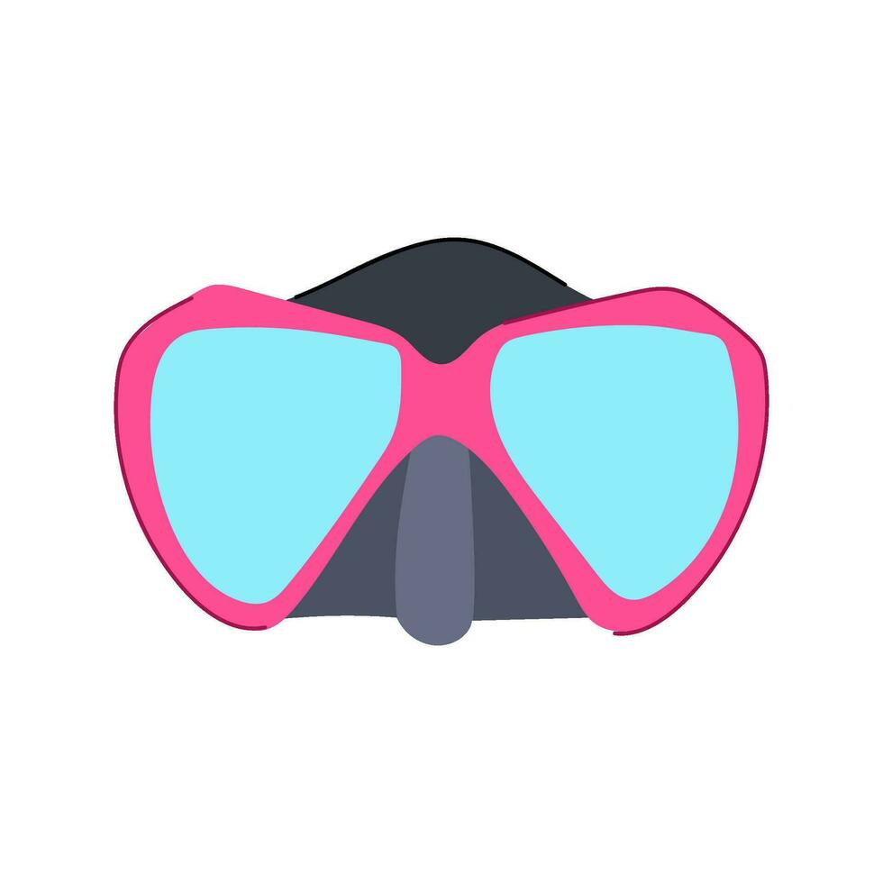 swim diving mask cartoon vector illustration
