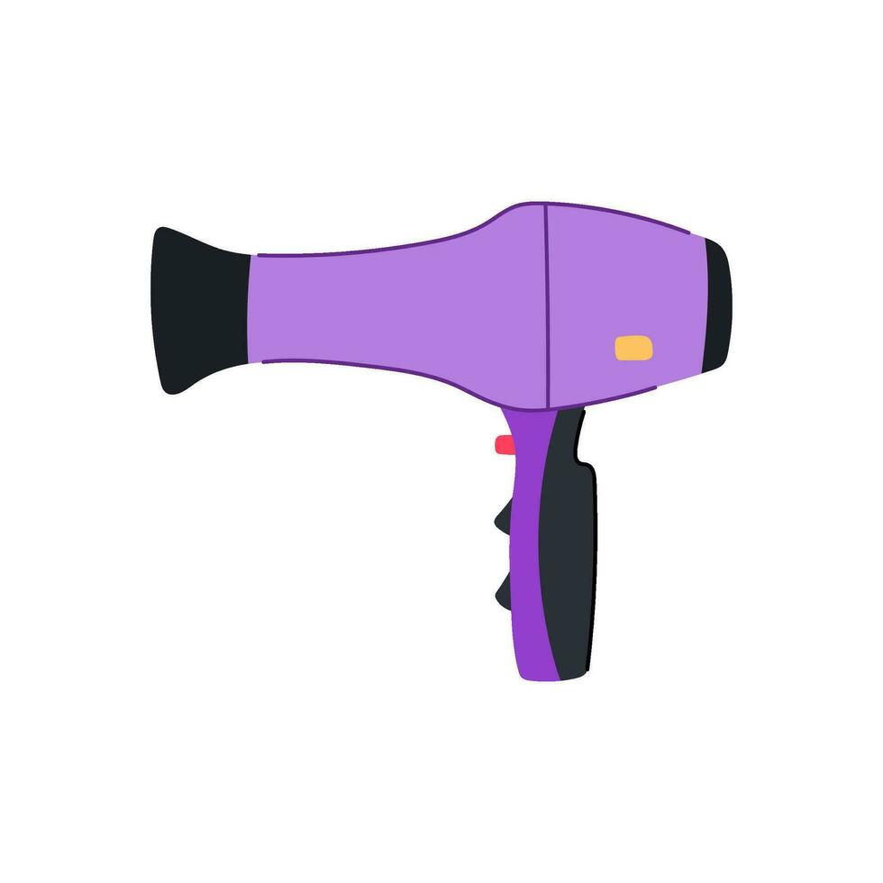 blow hair dryer cartoon vector illustration