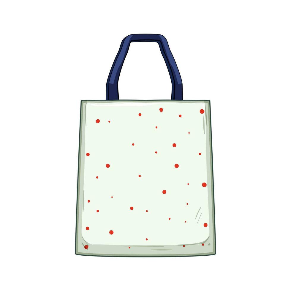 ecology reusable bag cartoon vector illustration