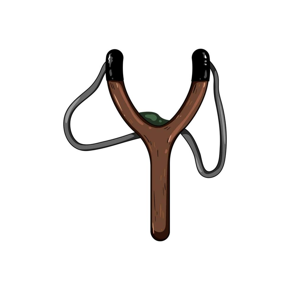 game slingshot cartoon vector illustration
