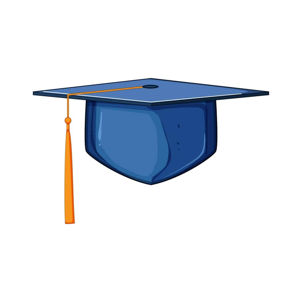 school graduation hat cartoon vector illustration
