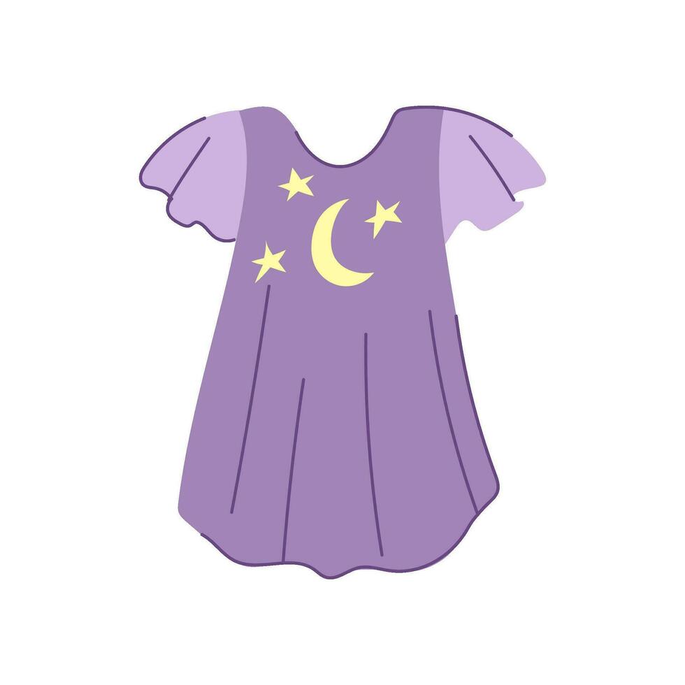 beautiful sleepshirt girl cartoon vector illustration