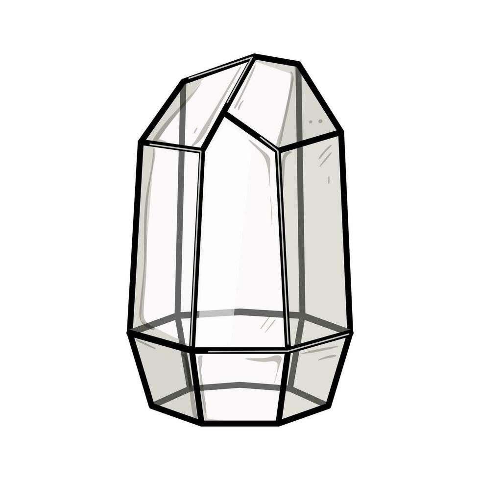 decor terrarium glass cartoon vector illustration