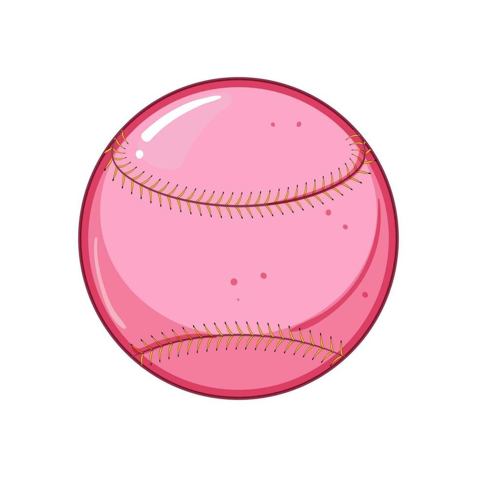 equipment baseball ball cartoon vector illustration