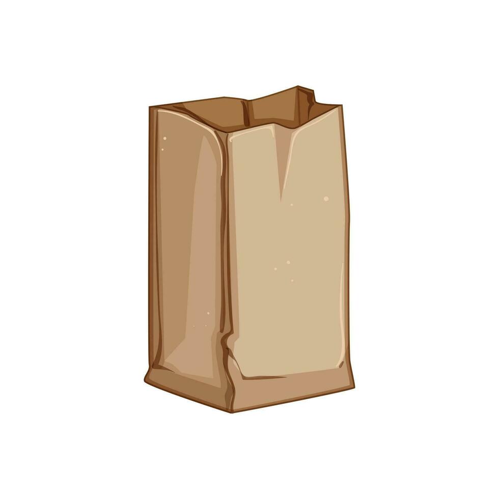 texture paper lunch bag cartoon vector illustration