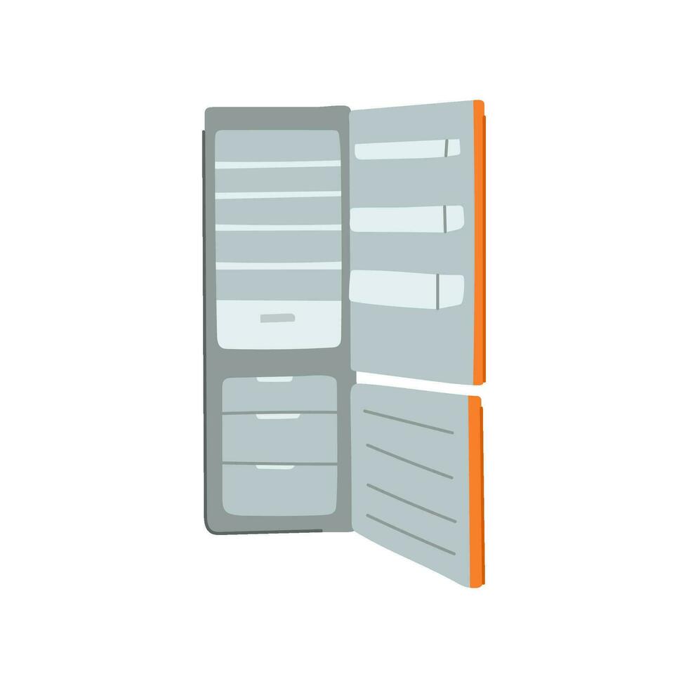 freezer fridge cartoon vector illustration