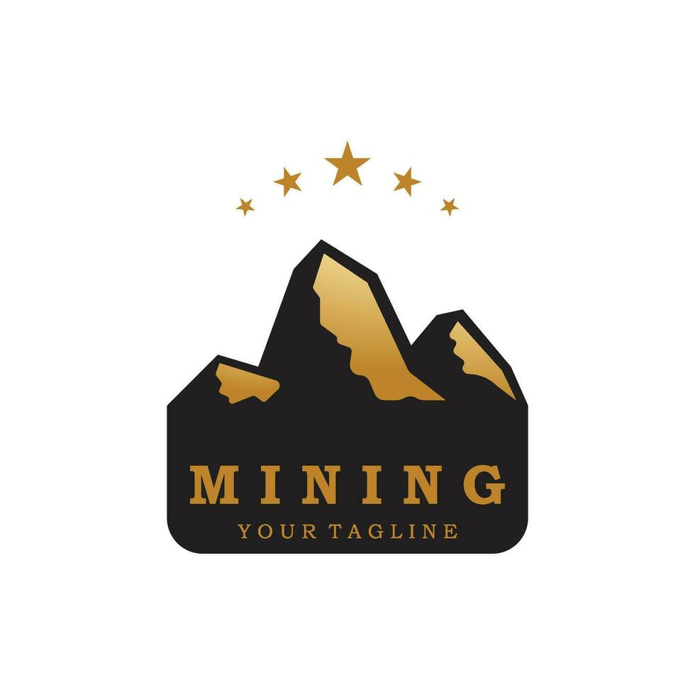 mining logo icon vector