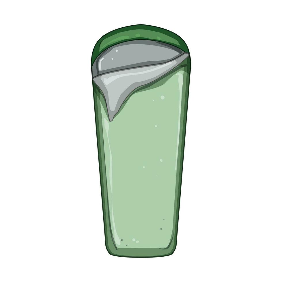 outdoor sleeping bag cartoon vector illustration