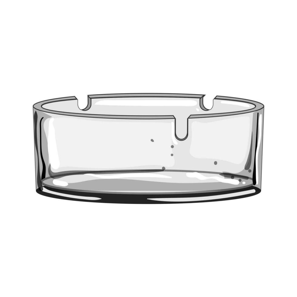 cigarette ashtray cartoon vector illustration