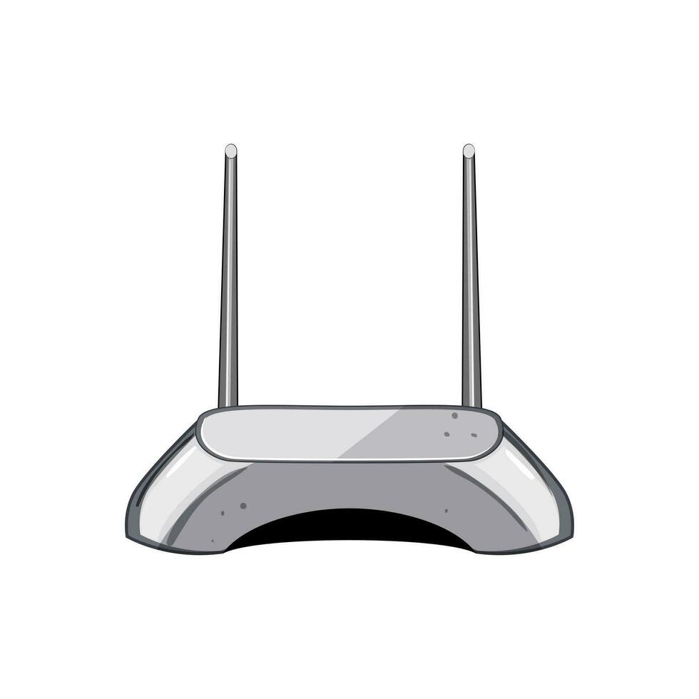 internet router cartoon vector illustration