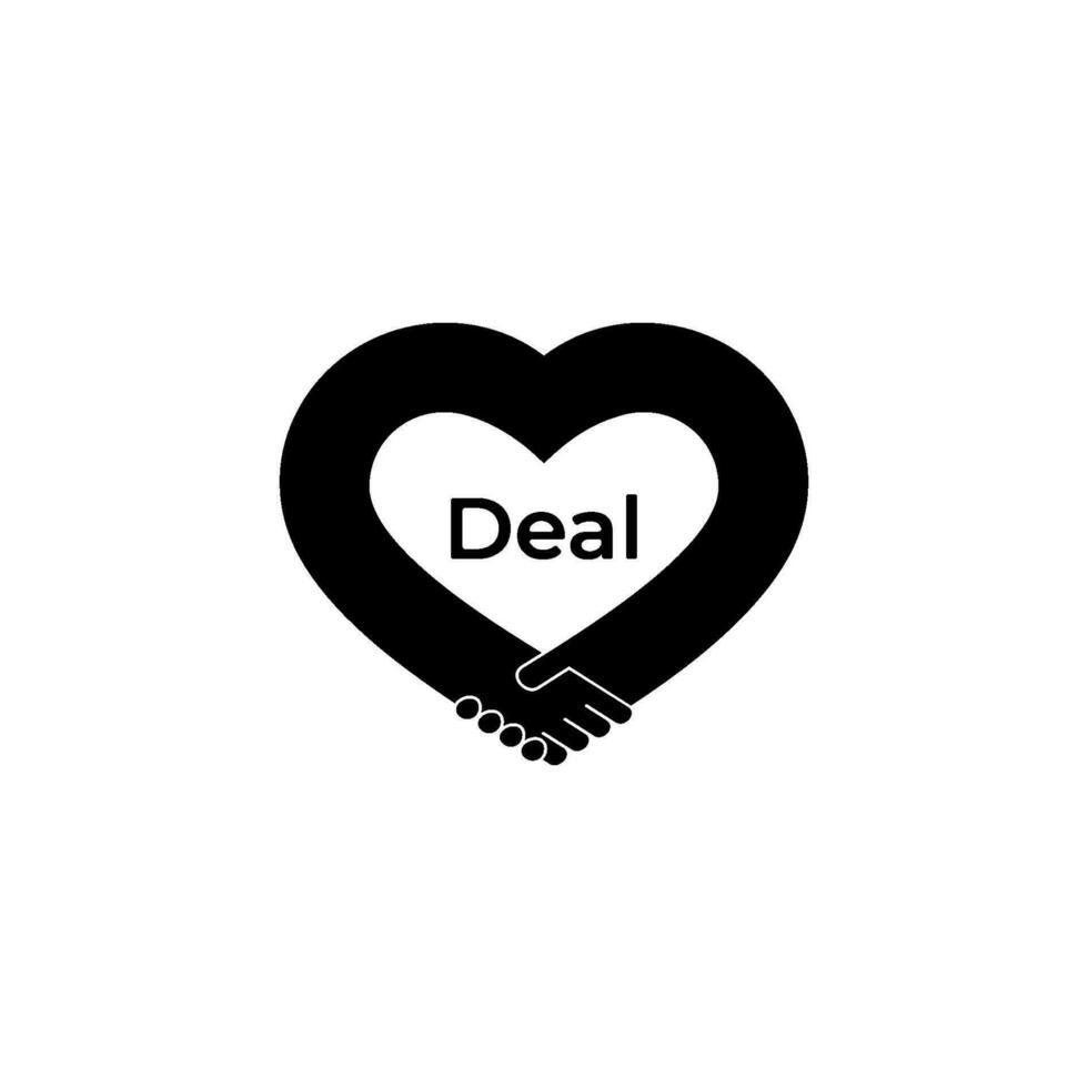 love hand shake deal business design symbol vector