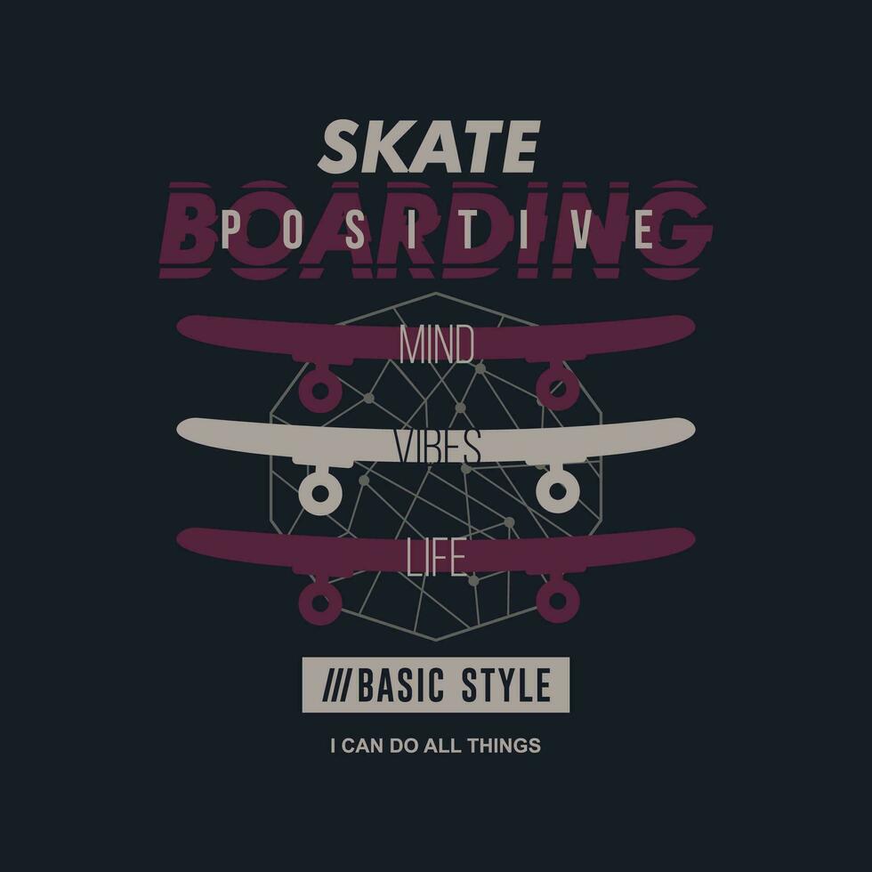 skateboarding slogan lettering, abstract graphic, typography vector, t shirt print, casual style, and other use vector