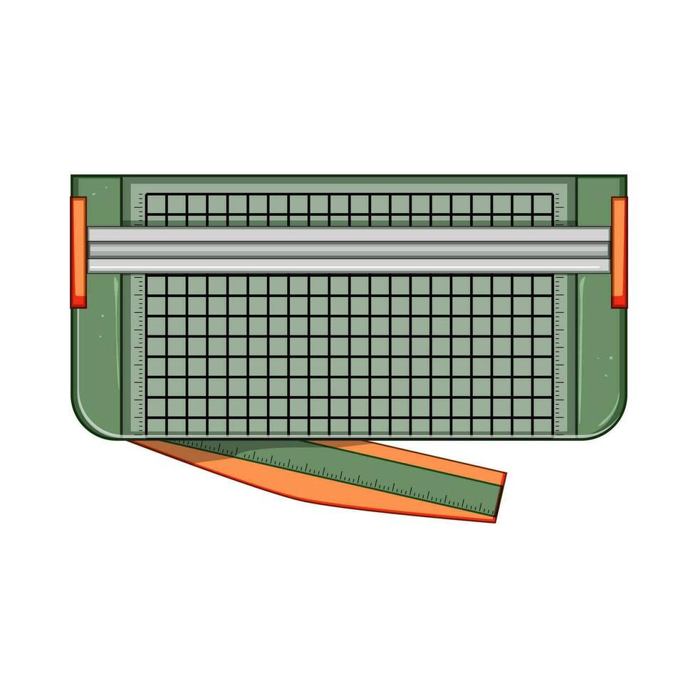 modern paper trimmer cartoon vector illustration