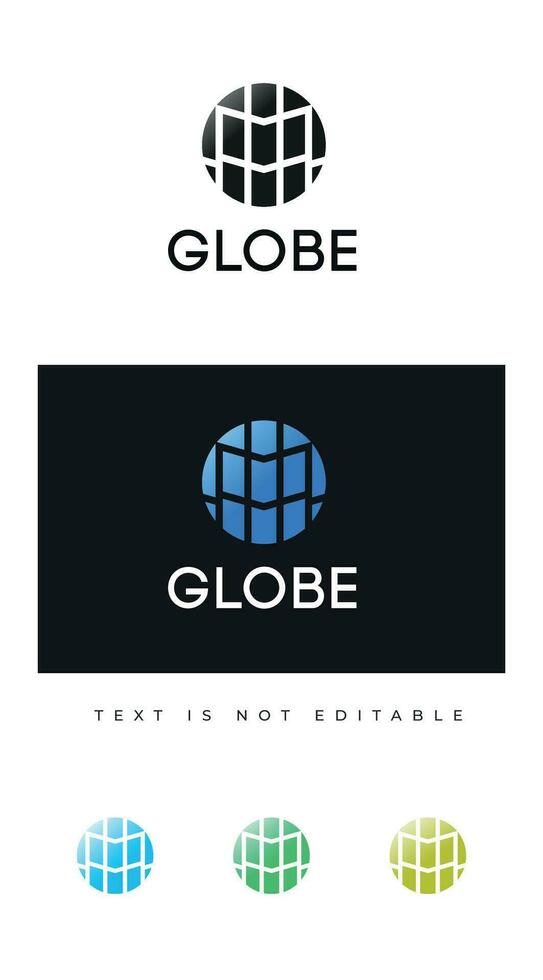 globe logo - world logo vector