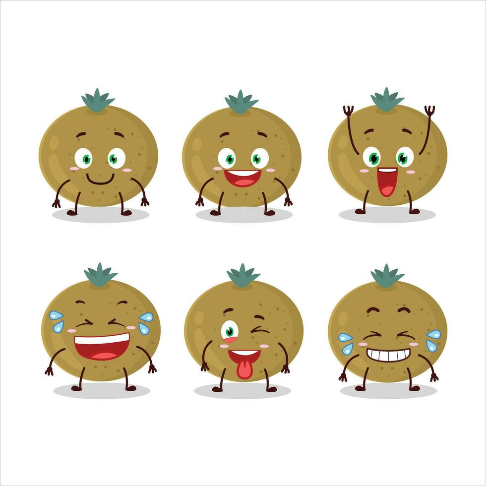 Cartoon character of ceylon gooseberry with smile expression vector
