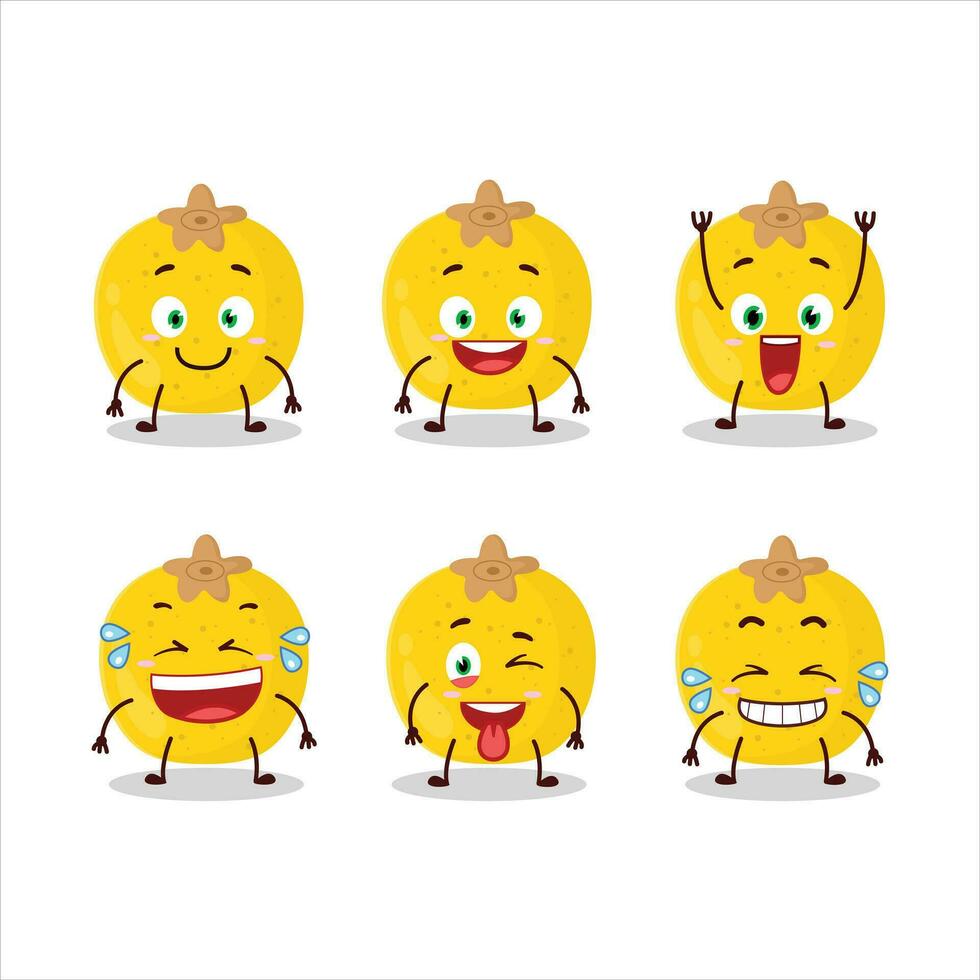 Cartoon character of nance fruit with smile expression vector