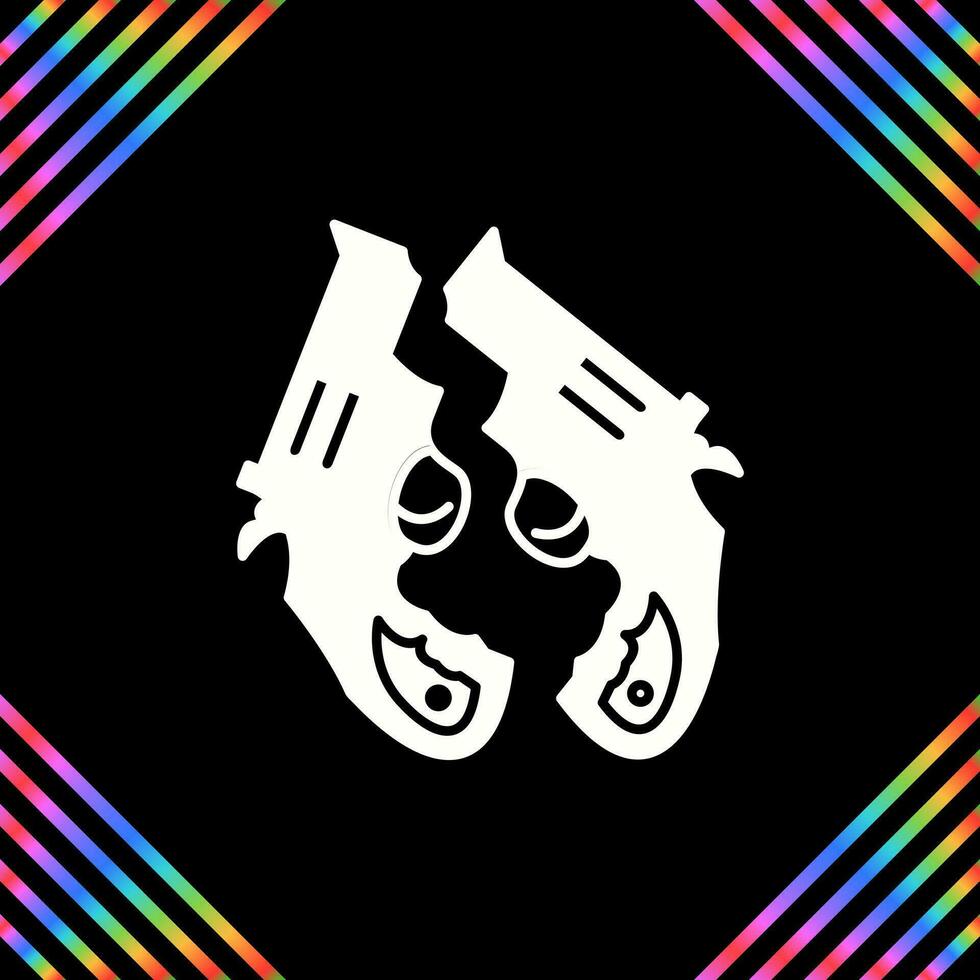 Two Guns Vector Icon