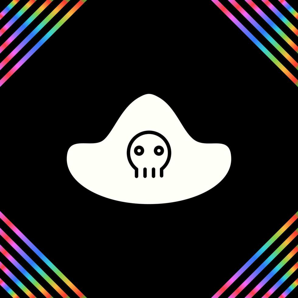 icono de vector de sombrero pirata