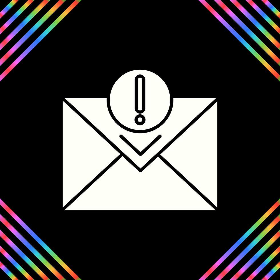 icono de vector de correo urgente