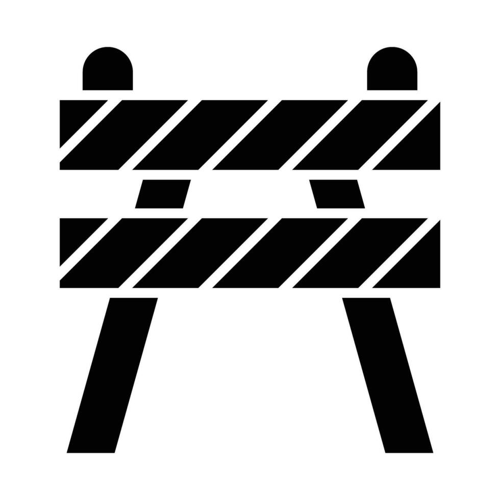 Road Obstruction Vector Glyph Icon For Personal And Commercial Use.