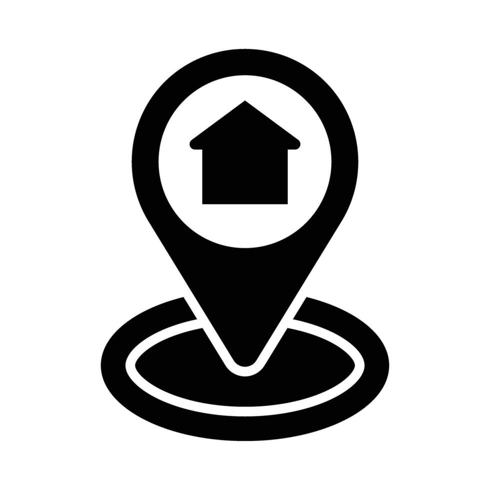 Home Destination Vector Glyph Icon For Personal And Commercial Use.