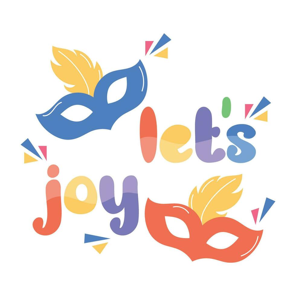 Trendy Lets Joy vector